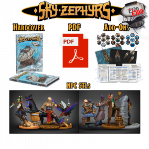 Sky Zephyrs Deluxe Bundle (Hardcover + PDF + Add Ons + STLs)