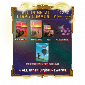 (6) ALL-IN METAL TTRPG Community Tier - Option 1 - The Wandering Tavern