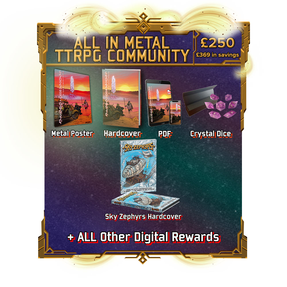 (6) ALL-IN METAL TTRPG Community Tier – Option 2 – Sky Zephyrs