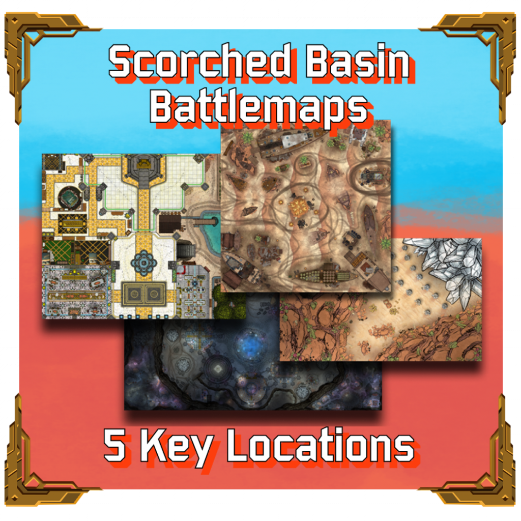 Scorched Basin Key Location Battlemaps
